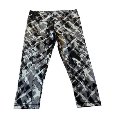 90 Degree by Reflex Abstract Print Cropped Leggings Size XL Gym Workout